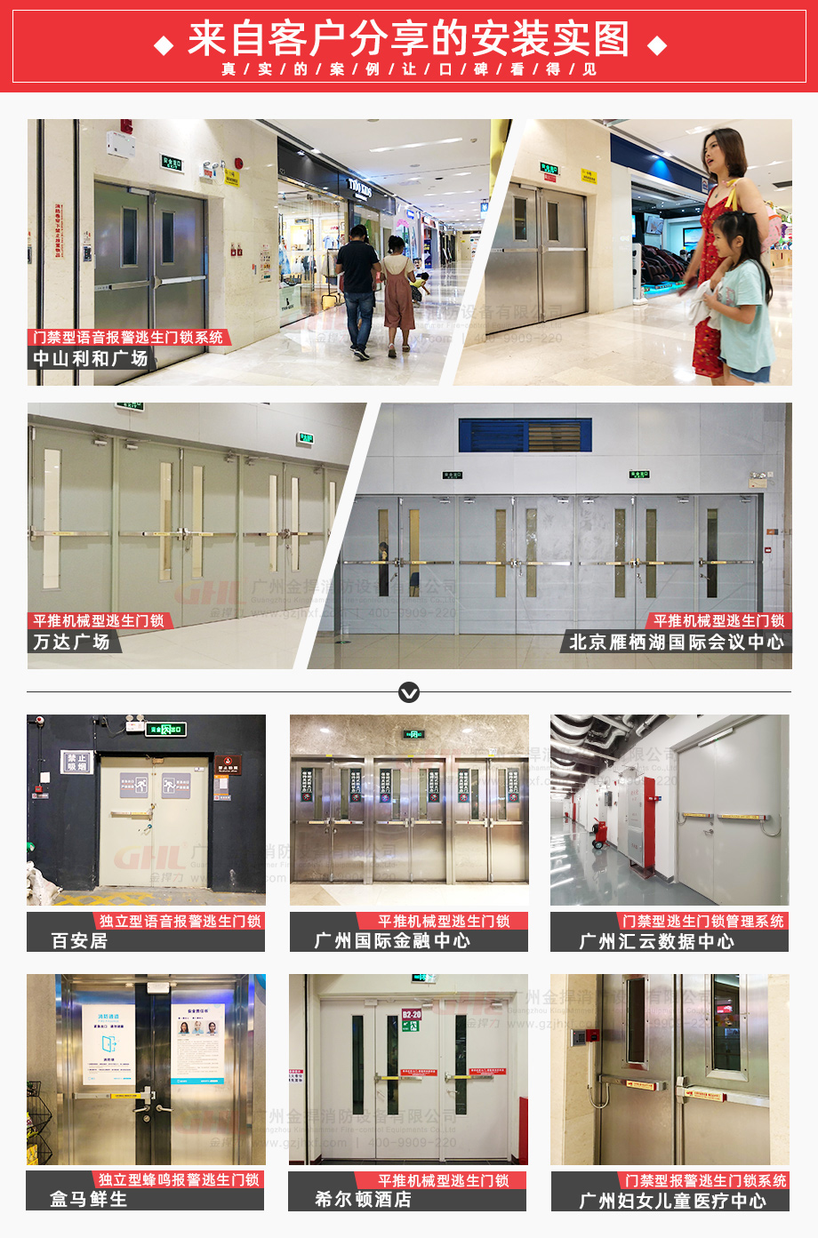 金捍力推桿鎖安裝案例