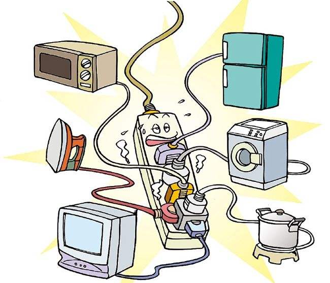 不可超負荷使用電器