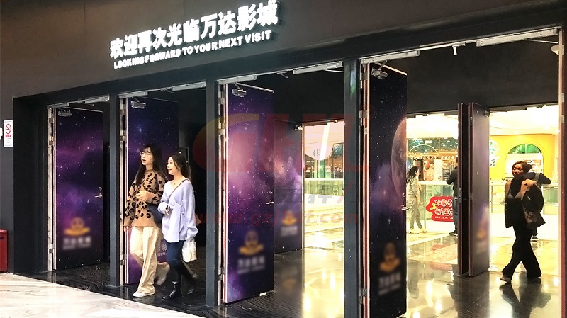 防火門電動閉門器實際安裝效果實拍，保持防火門常開